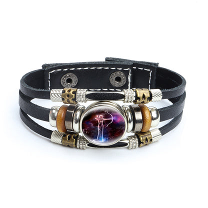 Bracciale perle di legno zodiaco