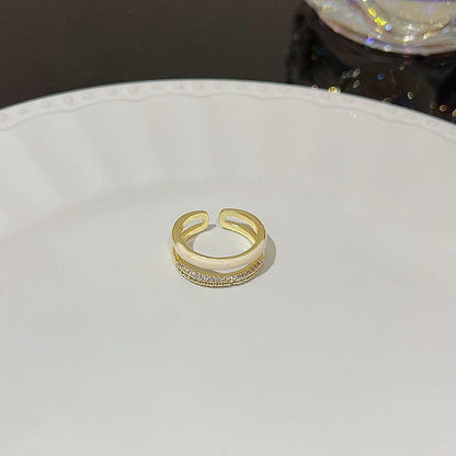 Anello farfalla zircone regolabile da donna