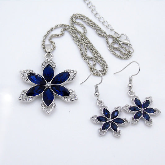 Set fiore con diamanti