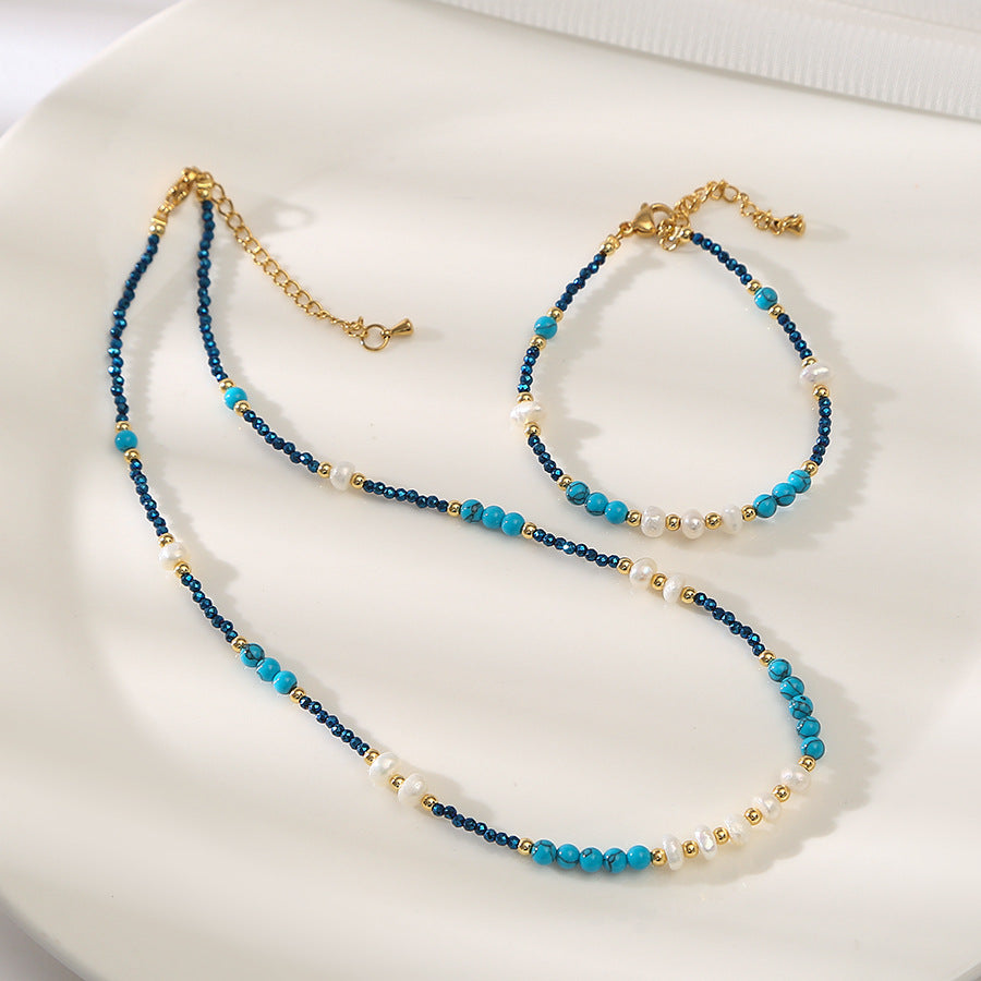 Bracciale turchese perle