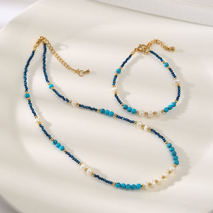 Bracciale turchese perle