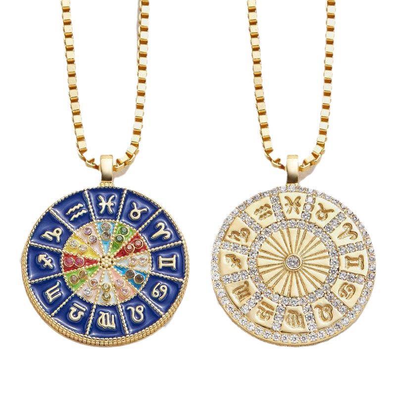 Collana segni zodiacali doppio lato