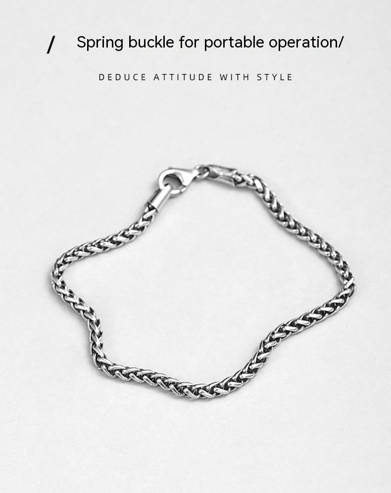 Bracciale argento treccia