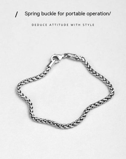 Bracciale argento treccia