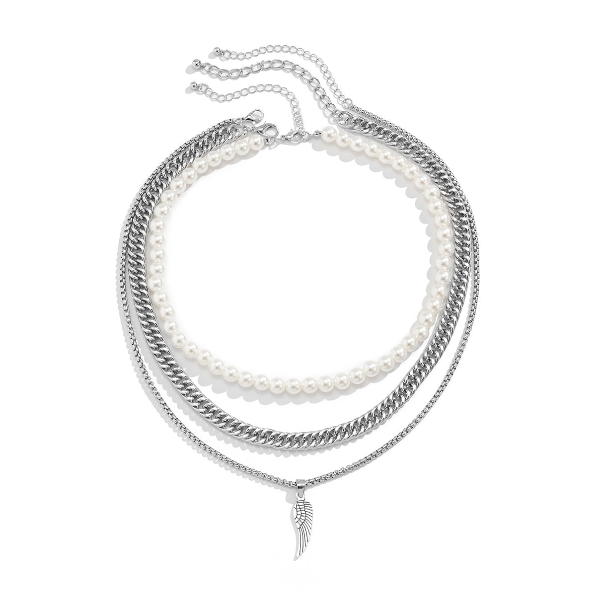 Collana piuma perle vintage