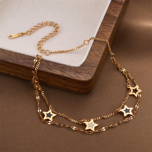 Bracciale pentagramma doppio strato