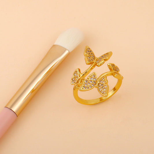Anello farfalla diamantato