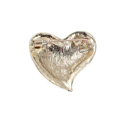 Spilla cuore con strass