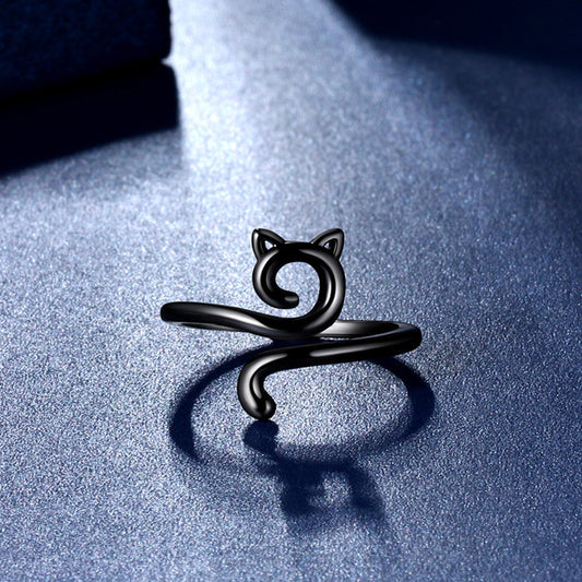 Anello gatto geometrico