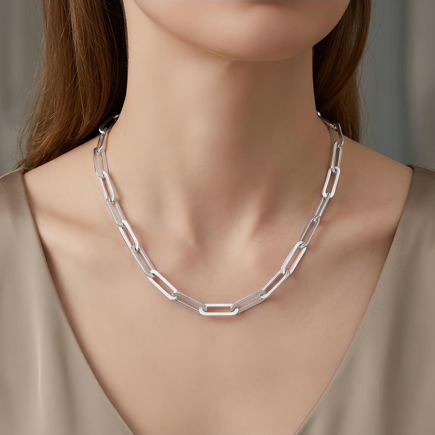 Collana argento maglie