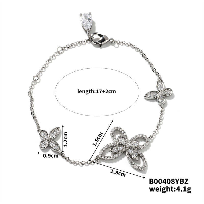 Bracciale zirconi placcato rame