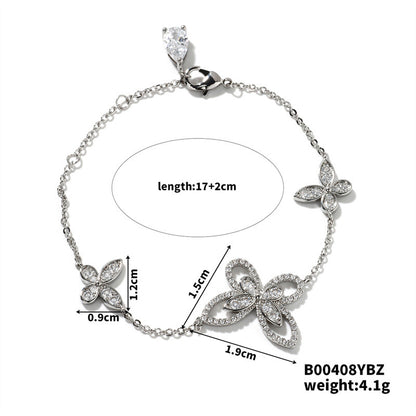 Bracciale zirconi placcato rame