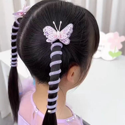 Elastico capelli ricamato farfalla