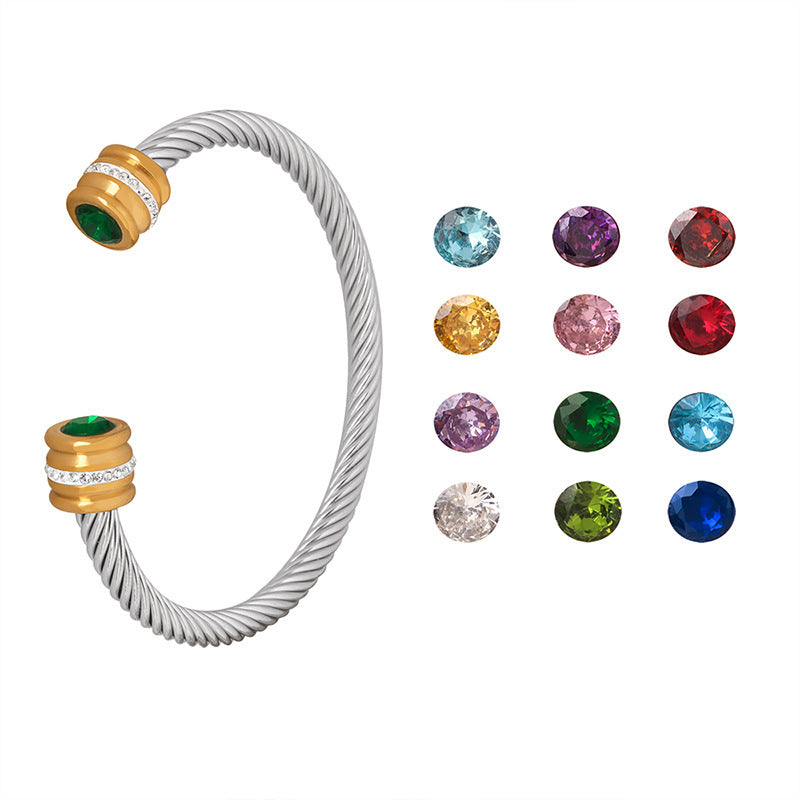 Braccialetto zirconi multicolore