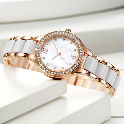 Orologio donna ceramica con diamanti