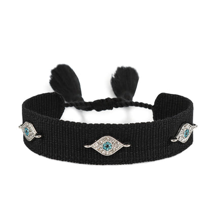 Bracciale occhio blu intrecciato