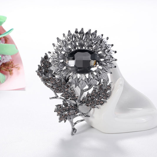 Spilla girasole strass