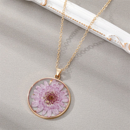 Collana fiori secchi in resina