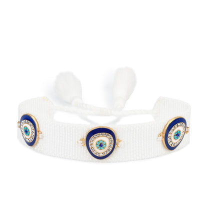 Bracciale occhio blu intrecciato