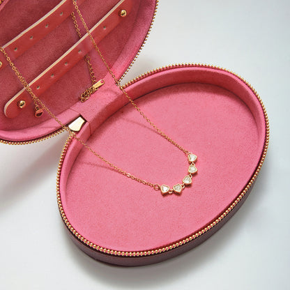 Collana con zirconi cuore
