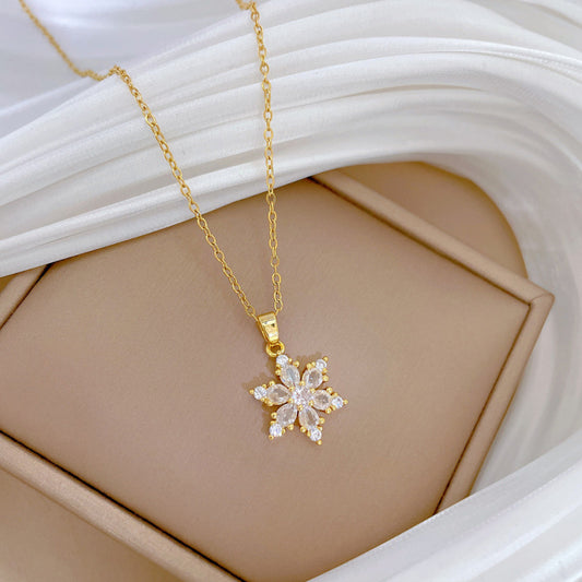 Collana fiocco di neve Diamanti