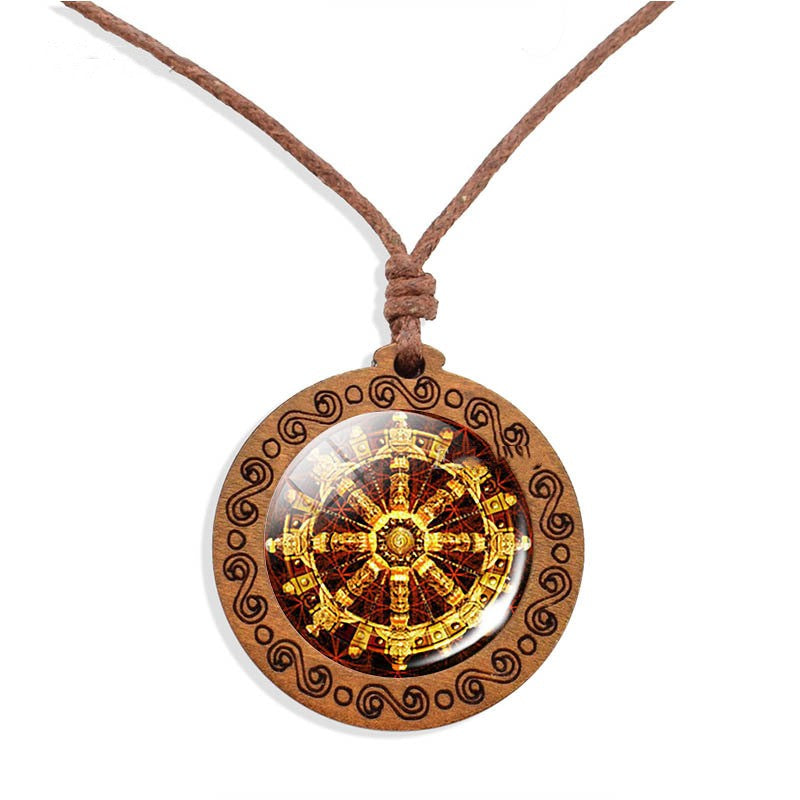 Collana Mandala Legno