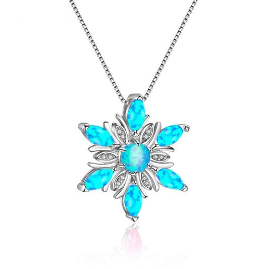 Collana opale fiocco di neve