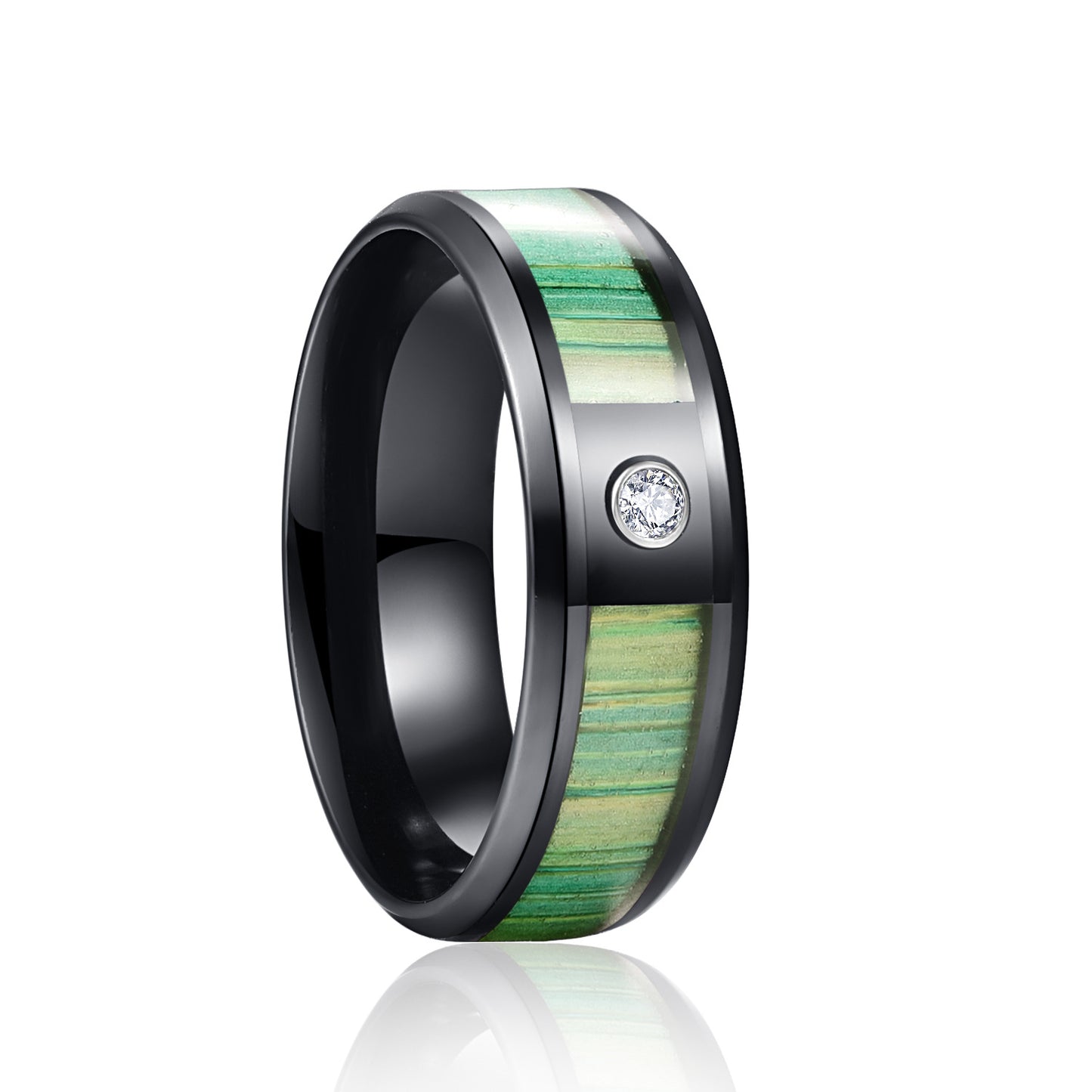 Anello titanio in legno