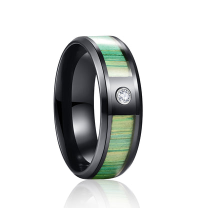 Anello titanio in legno