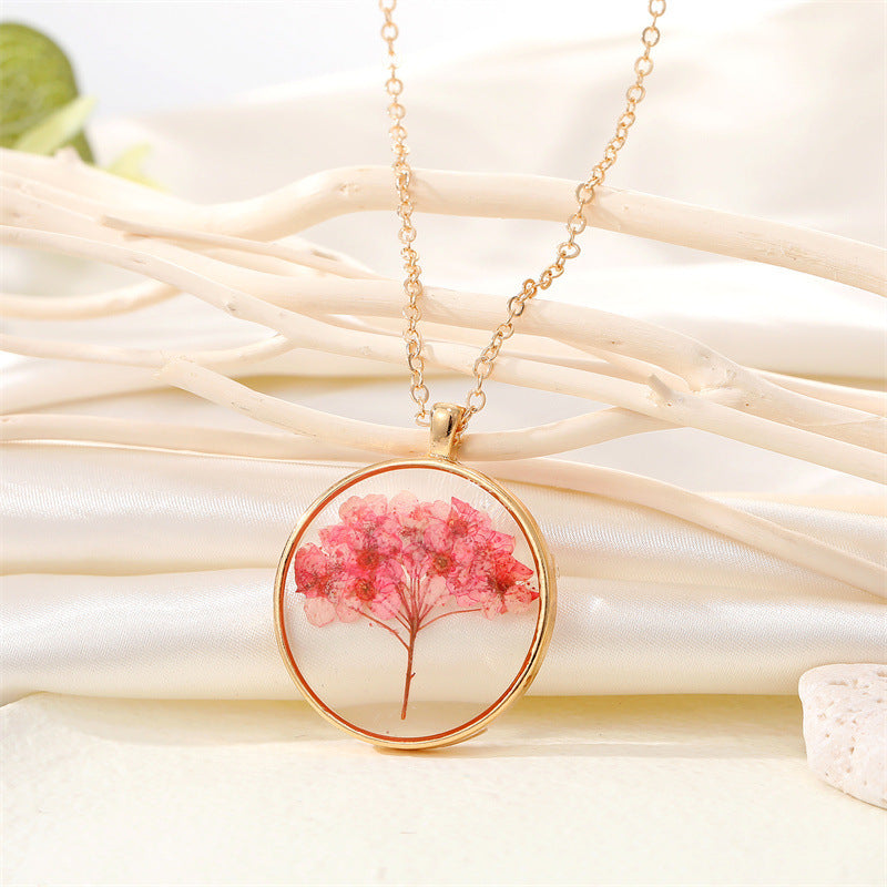 Collana fiori secchi rotondi