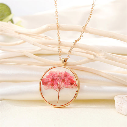 Collana fiori secchi rotondi
