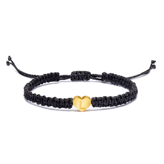Bracciale intrecciato con iniziali