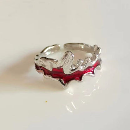 Anello aperto rosso francese