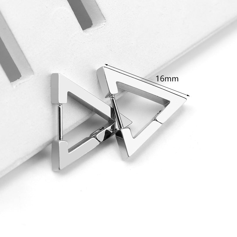 Orecchini geometrici acciaio