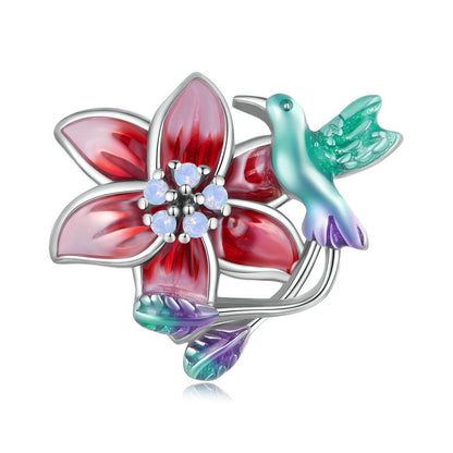 Charm farfalla crisantemo
