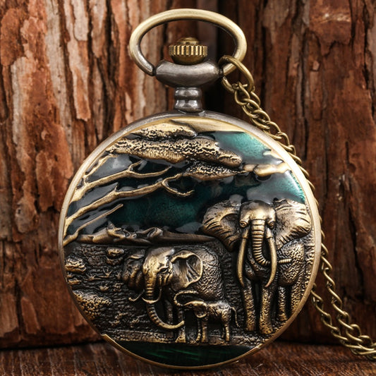 Orologio taschino elefante