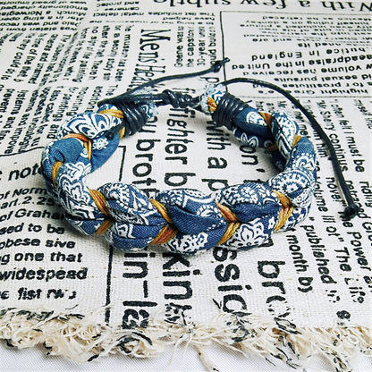 Bracciale tessuto etnico