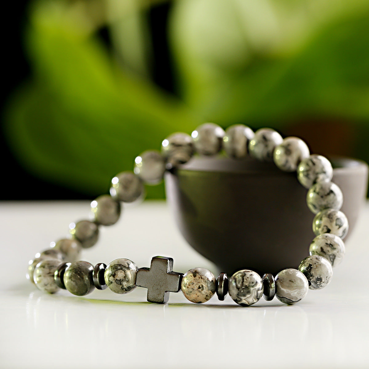 Bracciale croce e legno