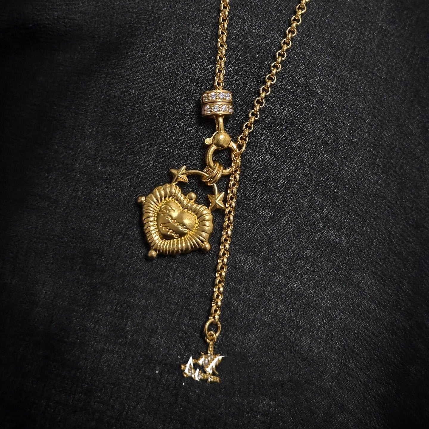 Collana cuore vintage nappa