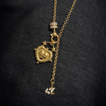 Collana cuore vintage nappa