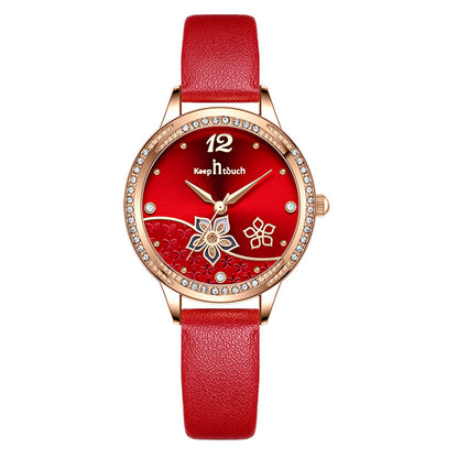 Orologio da donna floreale impermeabile