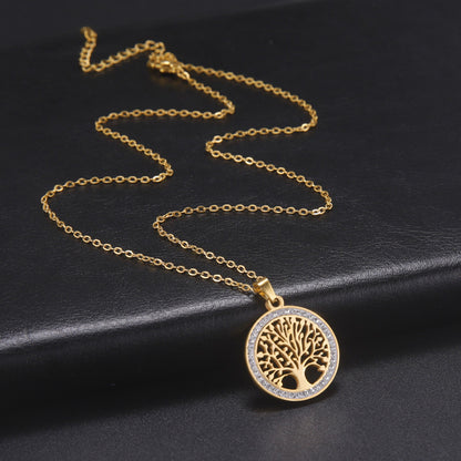 Collana albero vuoto diamanti