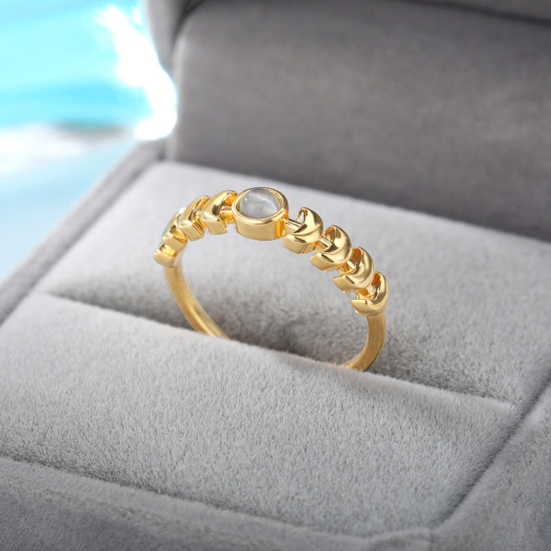 Anello donna luna opale