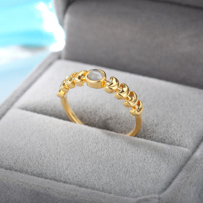 Anello donna luna opale