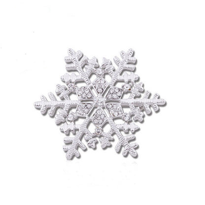 Spilla fiocco di neve in diamante
