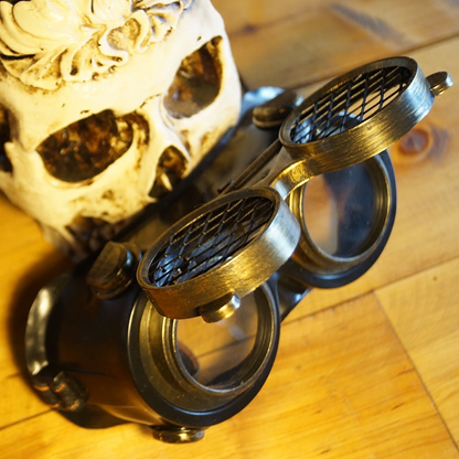 Occhiali steampunk rotondi industriali