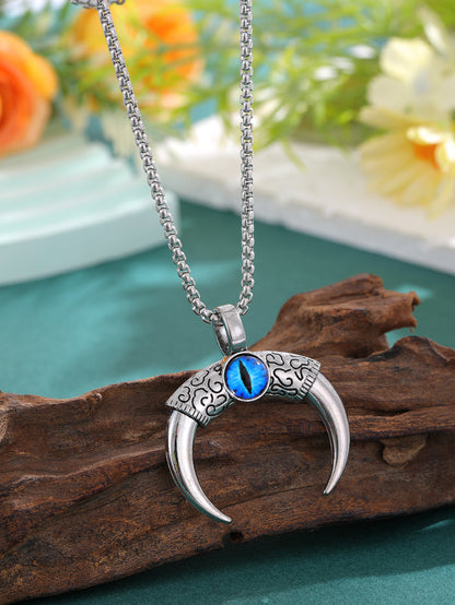 Collana corno di toro occhio del diavolo