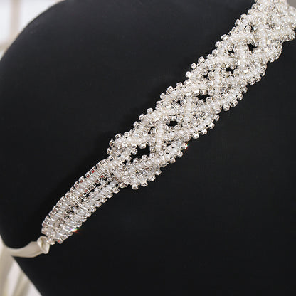 Diadema fiore perline