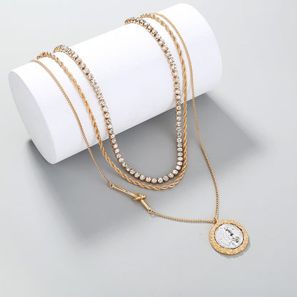 Collana geometrica in metallo