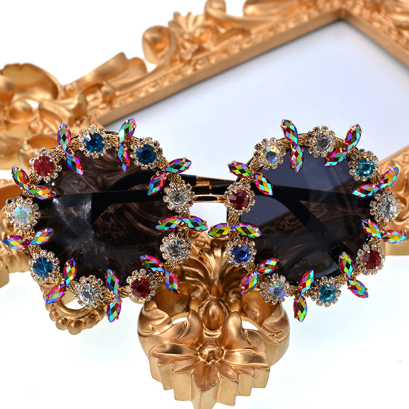 Occhiali da sole strass girasole